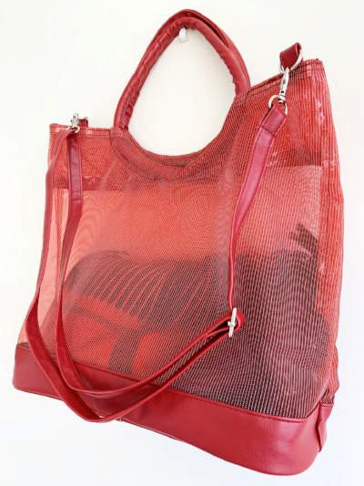 Red Mesh Tote