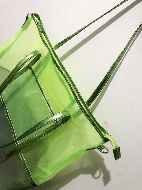 Neon Green Mesh Handbag
