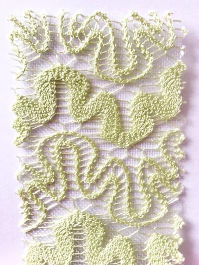 Lime Mesh Lace Fabric