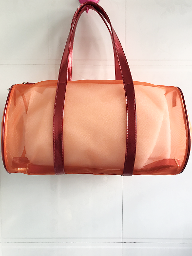 Pink Mesh Duffle Bag