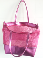 Pink Mesh Handbag