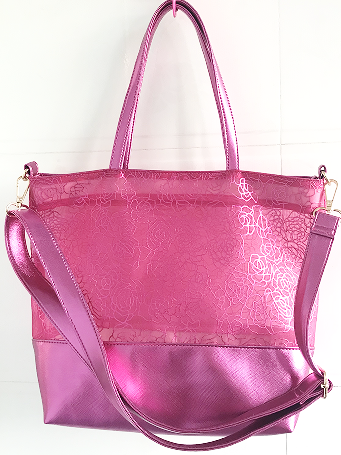 Pink Mesh Handbag