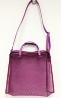 Purple Mesh Shopping Tote Bag