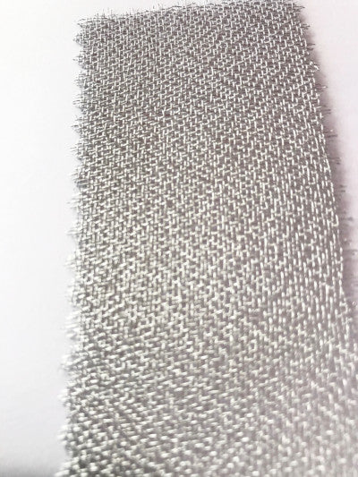 Hard Silver Mesh Fabric (Thick & Plain)